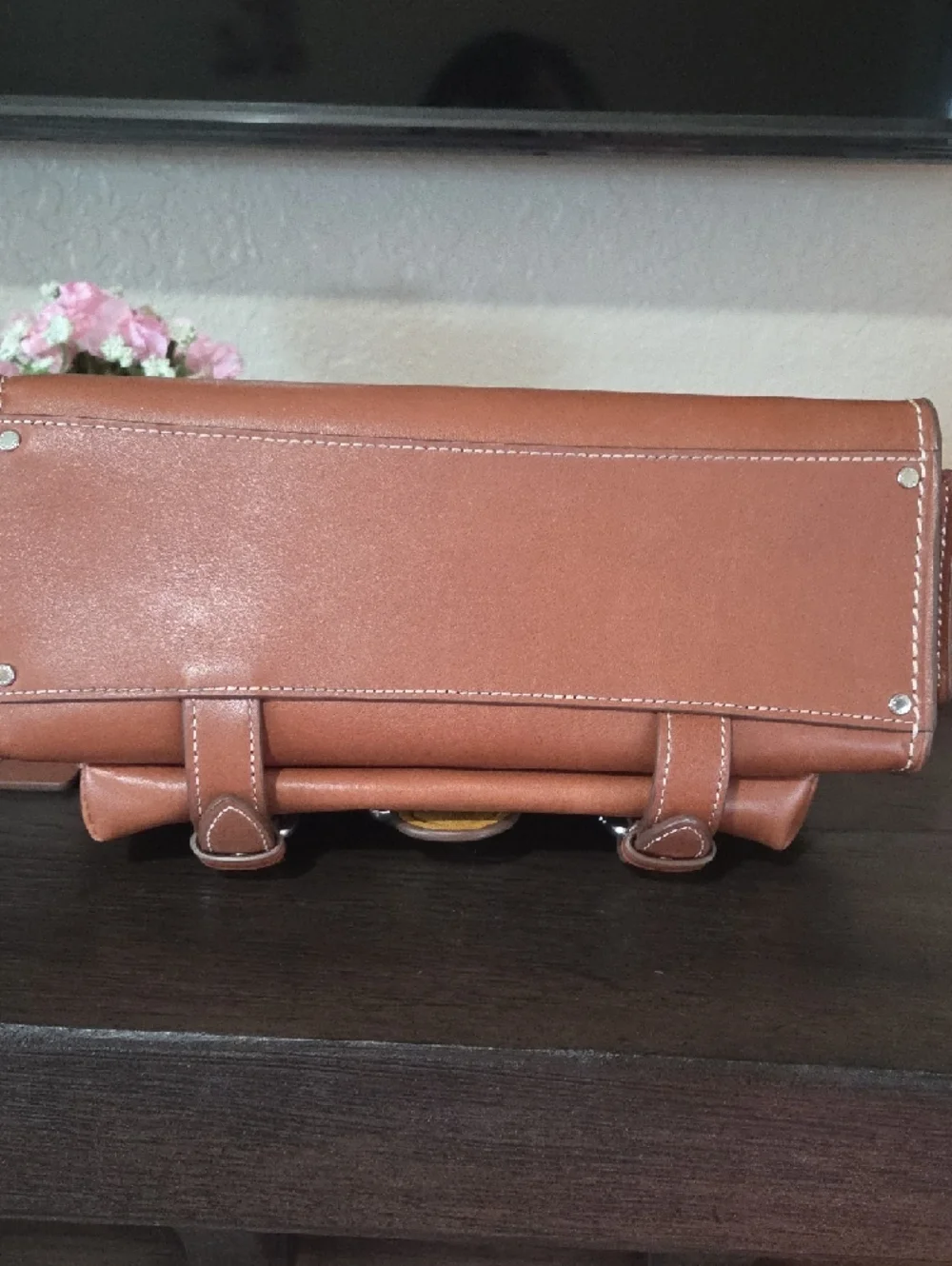 Coach Wester Tabby, Saddle Color Leather Shoulder Bag with Silver Hardware - Picture 5 of 16